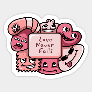 Love never fails doodle Sticker
